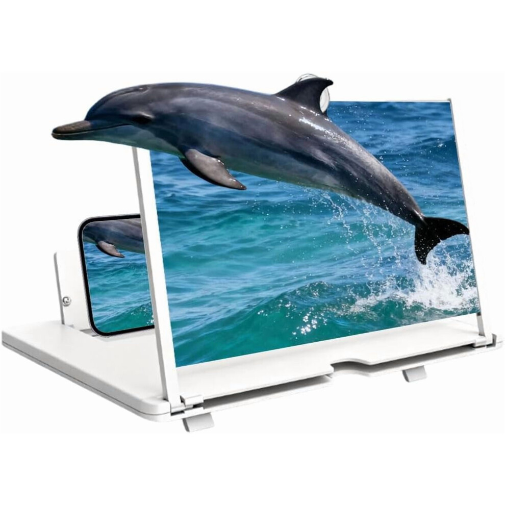 3D Hd Screen Magnifier With Foldable Stand & Projector Â Compatible With All Smartphones 9479868560680