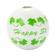 St. Patrick's Day Wooden Beads Kit (30Pcs), DIY Festival Decor, Jewelry Making & Party Favor Supplies