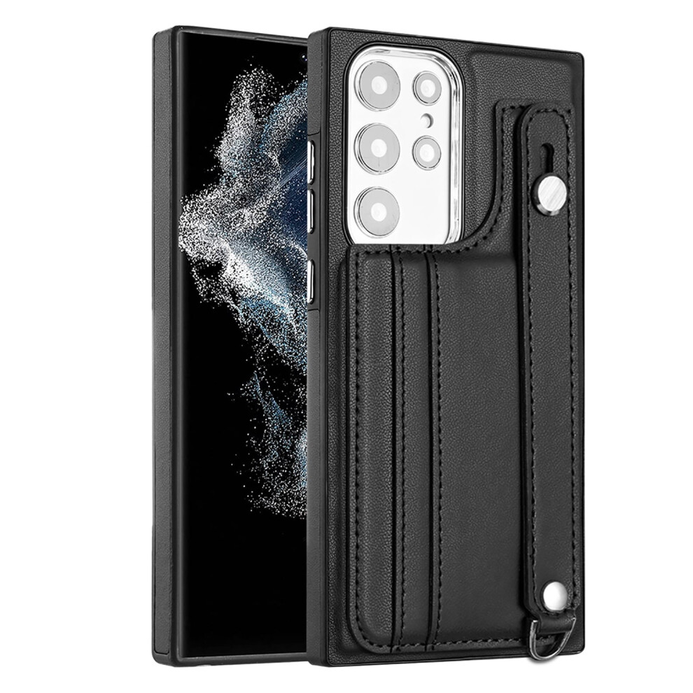 Samsung Galaxy S22 Ultra Wallet Case With Kickstand Black 9422877613915