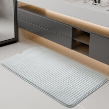 Tapis de bain ultra-absorbant et antidérapant avec envers en caoutchouc, lavable et à séchage rapide, design fin pour la douche, la baignoire et
