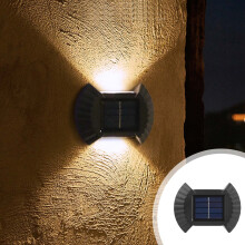 Solar Powered Outdoor Wall Lights, Waterproof Dusk-to-Dawn Up/Down Fence Lights, Compatible with Patio, Yard, Garden, Garage, Porch, Walkway