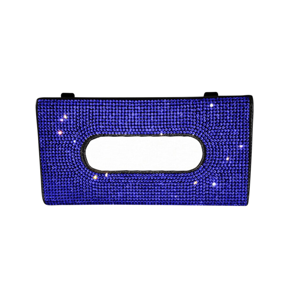Car Sun Visor Tissue Box Holder, Rhinestone Bling Car Accessory Organizer, Universal Fit Car Napkin Dispenser, Sparkling Crystal Glam Interior Decor 9065194491950