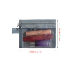 Gray Transparent Mesh Storage Pouches, Nylon Travel Zip Bags, Multi-Sized Cosmetic & Accessory Holders – Easy Retrieval