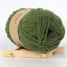 PRYESS Solid Medium Cotton Yarn, Cotton Wool for Hat Making, Fine Yarn for Scarf and Sweater, #G