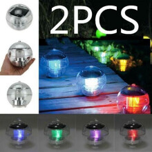 2PCS Floating Solar Pool Lights, RGB Color Changing LED Pool Lights Waterproof Solar Pool Lights at Night, Float