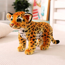 1pc Leopard Plush Toy Pillow, 15.8in Decorative Throw Pillow for Sofa, Bed, Living Room – Brown
