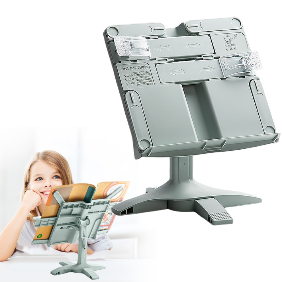 Hands Free Book Holder, Adjustable Reading Stand With Page Clip For Textbooks, Music Scores, And Tablets, Angle & Height Adjustable Bookstand 9341593697484