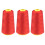 3-Pc Sewing Thread Kit: 2300 Yds Serger Threads, Prewound Bobbins, Polyester – Compatible with Sergers & Overlock Machines 1
