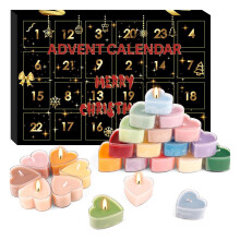 Calendrier de l'Avent de bougies d'aromathérapie festives – Édition Noël et Saint-Valentin, senteurs de saison, relaxation, compatible avec