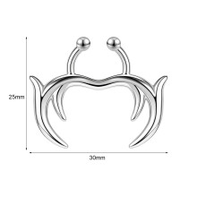 1 PC Stainless Steel Nose Cuff Non Piercing Nose Ring Faux Septum Punk Jewelry-Style 6