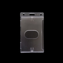 5Pcs Clear Hard Plastic Badge Holder Transparent Design for Easy Identification 10.1x5.9x0.3in