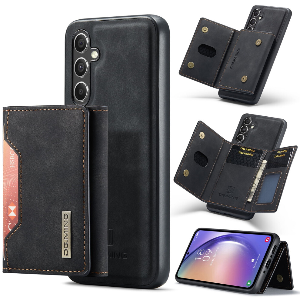 Compatible With Samsung Galaxy A54 5G Magnetic Retro Pu Leather Wallet Case, Detachable Trifold With Cash & Card Slots Â Apricot 9065194493312