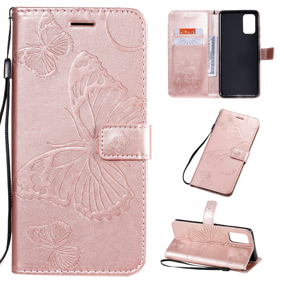 Galaxy S20 Fe 5G Case Â Embossed Butterfly Pu Leather Magnetic Folio With Card Holder, Wrist Strap & Stand Â Compatible With Samsung Galaxy S20 Fe 9065194492384