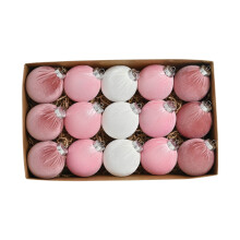 15PCS Large Size Plush Christmas Ball Christmas Decoration Christmas Pendant for Home Party Yard Indoor Outdoor Clear Ball Gift Set 3.15 Inch