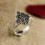 925 Sterling Silver Oval Marcasite Adjustable Ring A3330-10 1