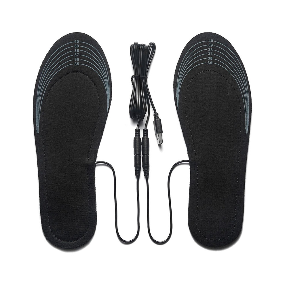 USB Heated Insoles under $5! Rechargeable, washable, cuttable foot warmers compatible with USB chargingâcold weather gear for men & women.