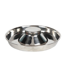 Slow Feed Stainless Steel Puppy Bowl for Small Dogs and Cats in 13.3 Inch Size