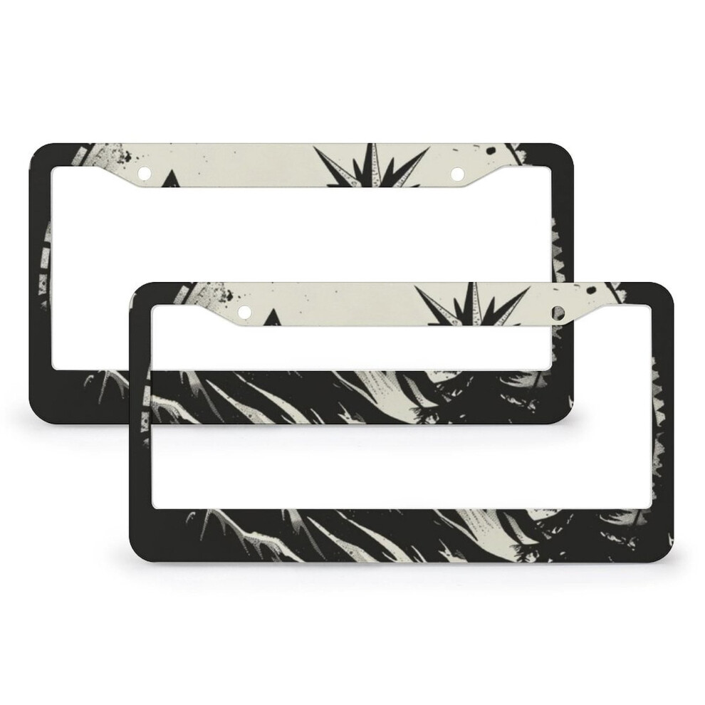 Mountain Compass License Plate Frames Aluminum 2 Pcs 9128909394332