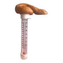 Floating Pool Thermometer with Large Display & String – Shatter Resistant for Pools, Spas, Hot Tubs, Aquariums (Poop Decor), Compatible with XXX