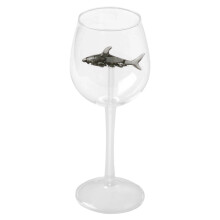 Shark Wine Glasses with 3D Shark Inside, 300ml, Funny Novelty Goblets Box – Compatible with All Standard Wine Racks