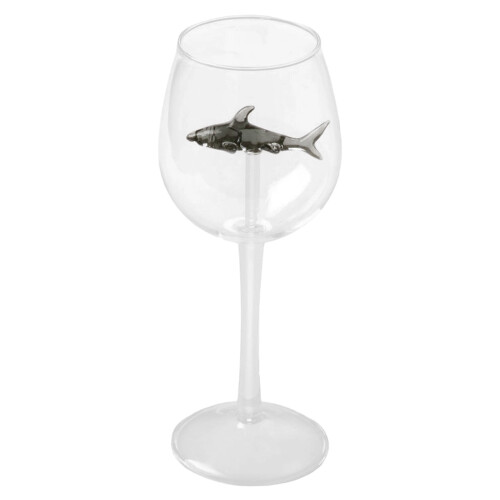 Ποτήρια κρασιού Shark με εσωτερικό 3D Shark, 300ml, αστείο κουτί με πρωτότυπα ποτήρια –