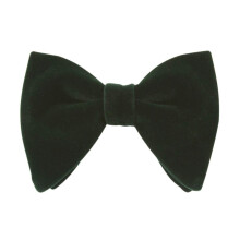 Mens Oversized Velvet Bow Tie Solid Color Formal Tuxedo Pre-Tied Big Bowtie
