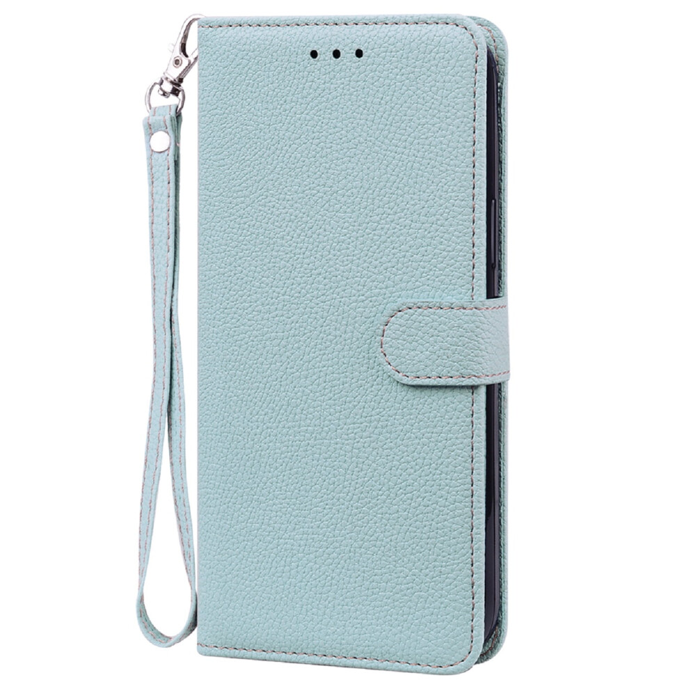 Premium Pu Leather Magnetic Flip Case With Wrist Strap & Kickstand For Compatible With Samsung Galaxy S21 6.2", Blue 9341593697439