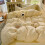 Bedding Set Soft Breathable Reactive Print Beige 4-Piece 1