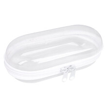 Étui rigide transparent à fermeture éclair, 1 pièce – Trousse de toilette, sac à cosmétiques, organisateur de voyage, rangement pour jouets