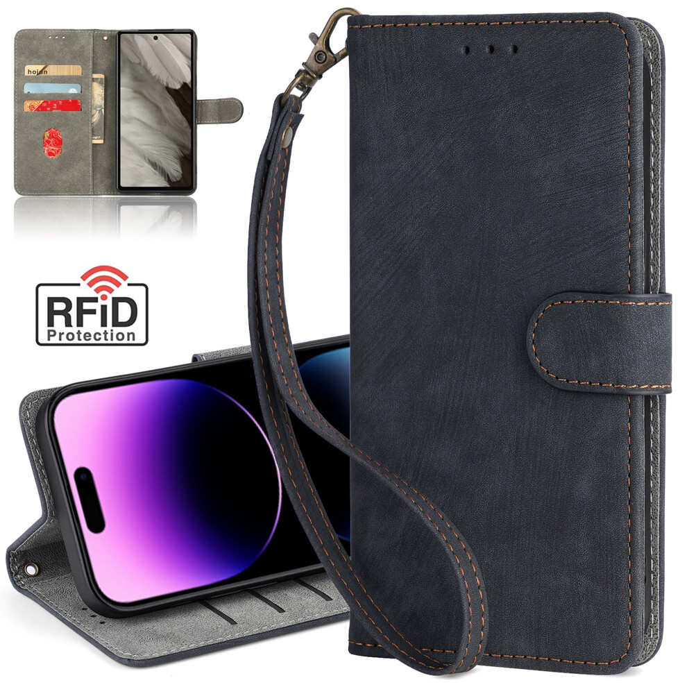 Moto G Power 2024 Case Wallet With Rfid Blocking, Matte Pu Leather, Magnetic Closure & Wrist Strap Â Compatible With Moto G Power 5G 2024 9065194494913