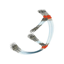 FEAMOS 6Pcs Fishing Rigs High Strength Fishing Wire Leader Line With Swivels Wire Leader For Lures Hooks