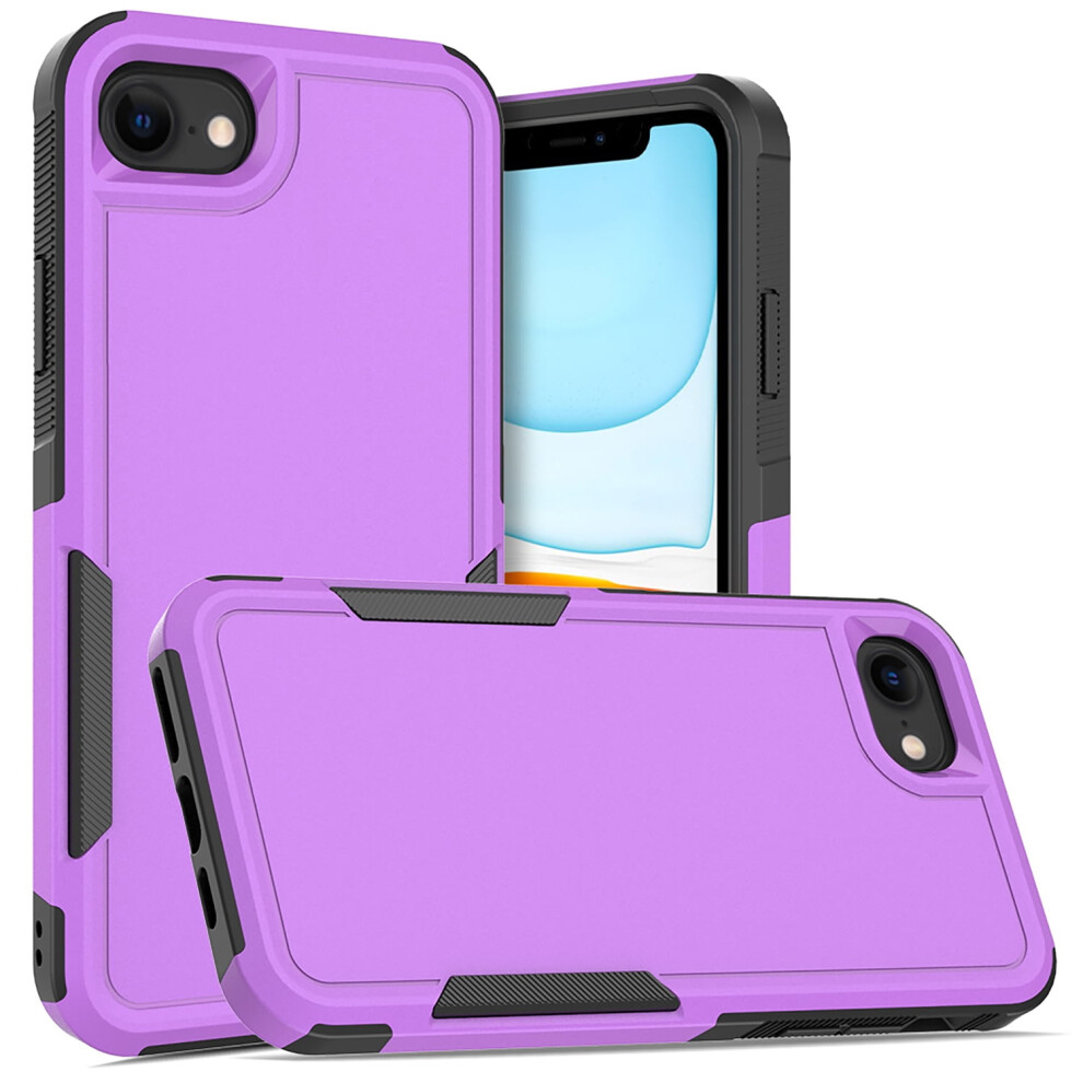 Allytechgroup Compatible With Iphone 16E Â Rugged Dual-Layer Pc/Tpu Shockproof Military-Grade Case, Purple 9122141117254