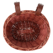 Kids Bike Rattan Bicycle Basket Storage Basket for Bike Toddler 26X22CM Brown