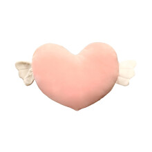 Heart-Shaped Throw Pillow, Soft Plush, Decorative for Sofa Bedroom Living Room Home Comfort ( Pink )