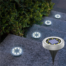 Lampada solare da terra, impermeabile IP65, ideale per esterni, cortili e vialetti - Facile installazione