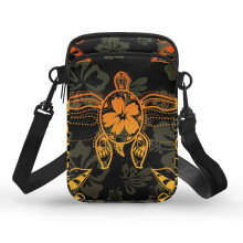 Schultertasche mit Meeresschildkrötenmotiv aus Polyester mit Reißverschluss und verstellbarem Schultergurt, ideal für den täglichen Weg zur