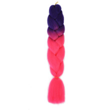 3-Pack 100g Each 24-Inch Premium Heat-Resistant Synthetic Braiding Hair, Ideal for Twist & Crochet Braids, Women's Hair Extensions ,H