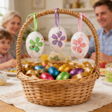Easter Plastic Eggs Ornament, 24 Pack Of Open Eggs, DIY Simulation Egg Shells, Durable & Reusable for Egg Hunts, Gift Fillers, and Spring Displays