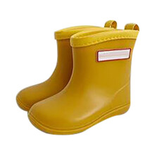 Toddler Short Rain Boots, Baby Kids Easy-on Lightweight Rain Shoes, Waterproof Non- Rubber Sole Shoes for Boys Girls