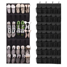 Over-the-Door Shoe Organizer with 35 Mesh Pockets – Heavy-Duty Hanging Rack for Sneakers, Heels, Flip Flops & More (Black)
