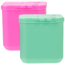 Meal Prep Containers Reusable Condiment Containers Silicone 2Pcs 2.55X2.36X2.16in