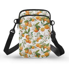 Kleine, verstellbare Umhängetasche für Damen mit Schultergurt, ideal für Reisen (Orangenblüte)
