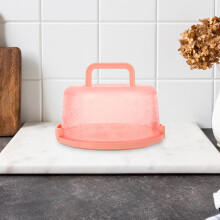 Reusable Cake Box Pink Plastic 1Pcs