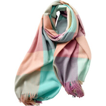 Cachecol feminino de inverno, cachecol longo xadrez, manta quente para inverno e outono, cachecol grande xadrez, xale.