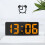 Digital Alarm Clock LED Large Digital Display Fashion Alarm Clock Fully Functional Desktop Bedside Study Kitchen Clock Black Frame, Orange 1