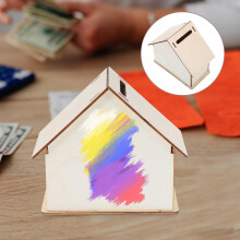 5 ks malých roztomilých pokladničiek na peniaze, DIY mincové pokladničky, dekorácia do obývačky pre deti, béžová