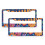 Retro Floral License Plate Covers 2 Pack Metal Frame 1