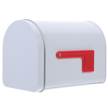 White Tinplate Mailbox for Home Decor and Storage
