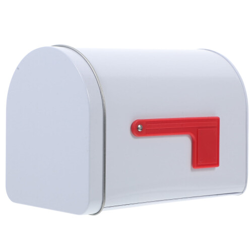 White Tinplate Mailbox for Home Decor and Storage