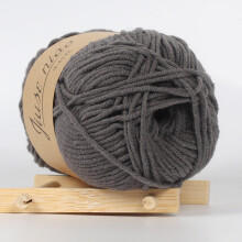 PRYESS Solid Medium Cotton Yarn, Cotton Wool for Hat Making, Fine Yarn for Scarf and Sweater, #A